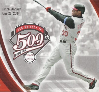 KEN GRIFFEY JR HOME RUN #500 TICKET🎟️6/20/2004 CARDINALS v REDS