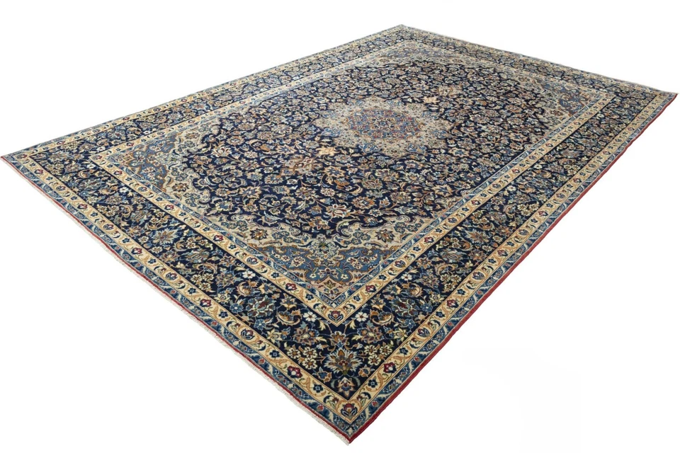 Perserteppich Isfahan 431 x 288 cm  Orientteppich Top Zustand - Dunkelblau - Bild 2 von 4