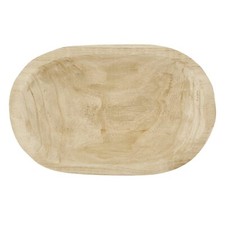 TableSugar Paulownia Wood Dough Bowl 12 x 7.5-Inch Natural