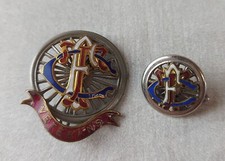 Paire d'insigne / broche, Vétéran du Touring Club de France, Automobile