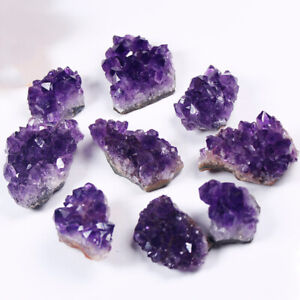 1*Natural Geode Crystal Quartz Amethyst Cluster Reiki  Healing Mineral Specimen