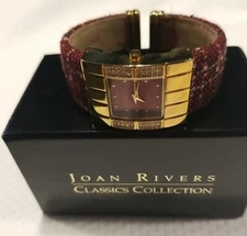 Joan Rivers Collection Ladies Plaid watch See Pictures New In Box 
