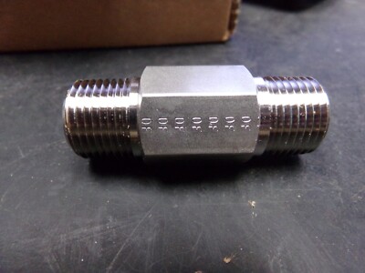 Parker 3/8 x 2.0 FFF-SS Stainless Steel Long Pipe Nipple NPTF/NPTF (c)