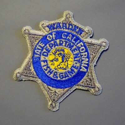 California Dept. of Fish and Game Warden Patch #4 ++ Mint CA | eBay