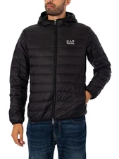 EA7 Men's Woven Down Jacket, Black