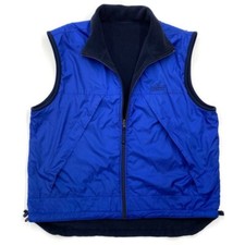 Vtg 90s Polo Sport Ralph Lauren Mens XL Reversible Vest Polartec Blue Polyester