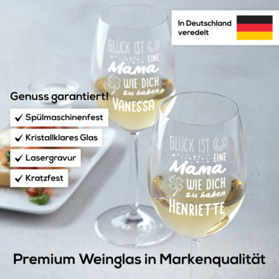 Leonardo Verre à Vin Avec Gravure Grand-mère Est Le Meilleur