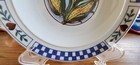 Corn on the Cob Bread Dessert Plates (pair) 6" Gibson Stoneware White Blue ! — photo 4