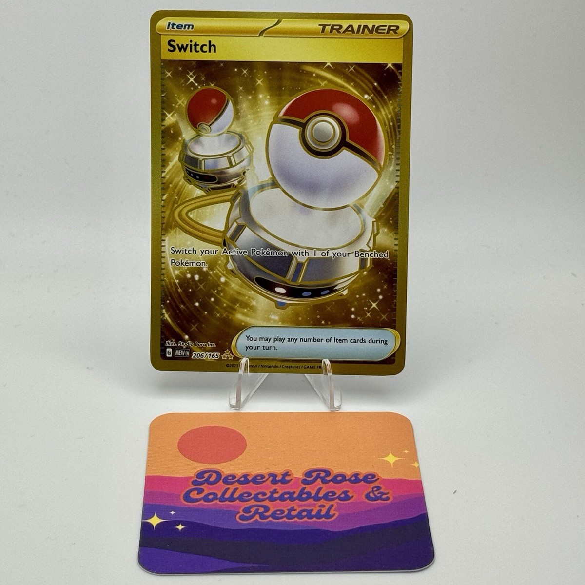 gold switch pokemon card 151 - 206/165 Full Art Ultra Rare Trainer Listed cards may have imperfections. Switch (163 Secret Rare)/160 -