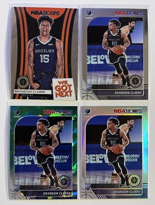 #ad Brandon Clarke 2019 20 NBA Hoops Premium Green Cracked Ice Silver Rookie Grizzli $9.99