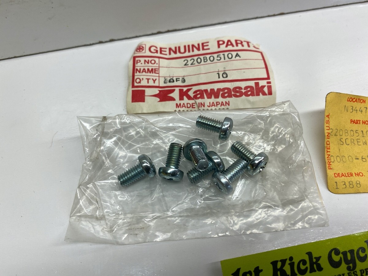 NOS KAWASAKI Pan Head Screw 5x10 (7 pack) KZ KZ1000 Police 1987-90