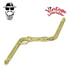 Original Lowrider Quadruple Full  Twisted One Piece 4-1/2" Crank Gold Plated