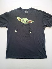 Star Wars Baby Yoda T-Shirt Gray Size L Short Sleeve