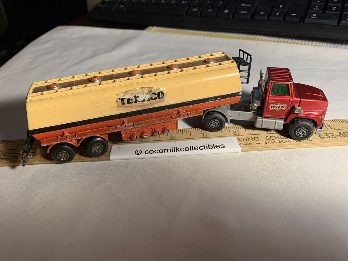 Vintage 1973 Matchbox Super Kings Texaco Articulated Ford Tanker K