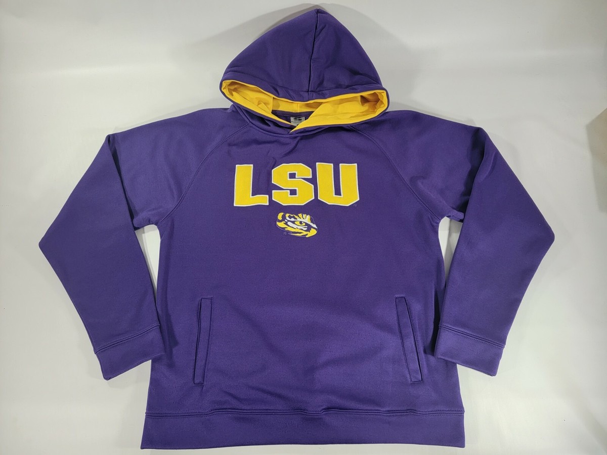 Stadium Athletics Youth XL (20) LSU Tigers Purple College Football Hoodie  EUC