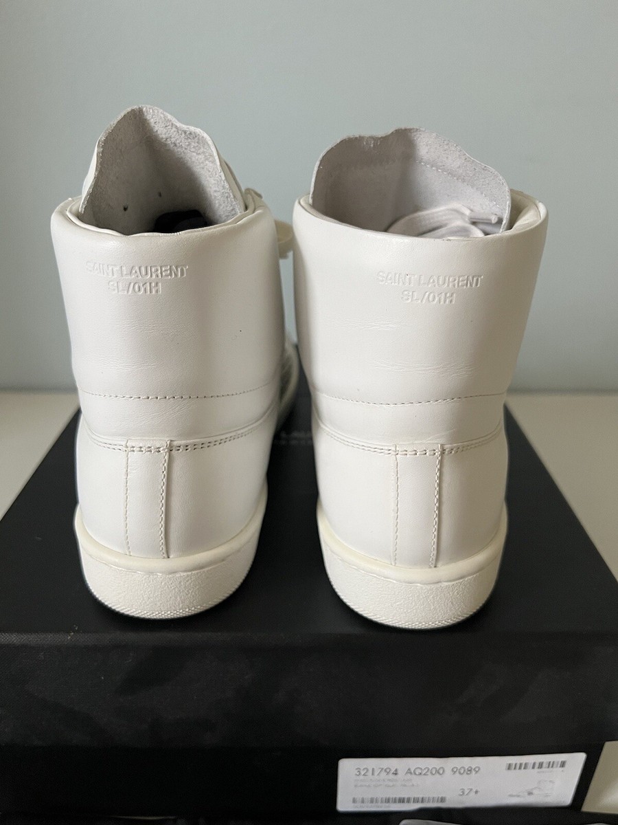 Saint Laurent By Hedi Slimane White Stud High Top Sneakers Saint Laurent By Hedi Slimane White Stud High Top Sneakers