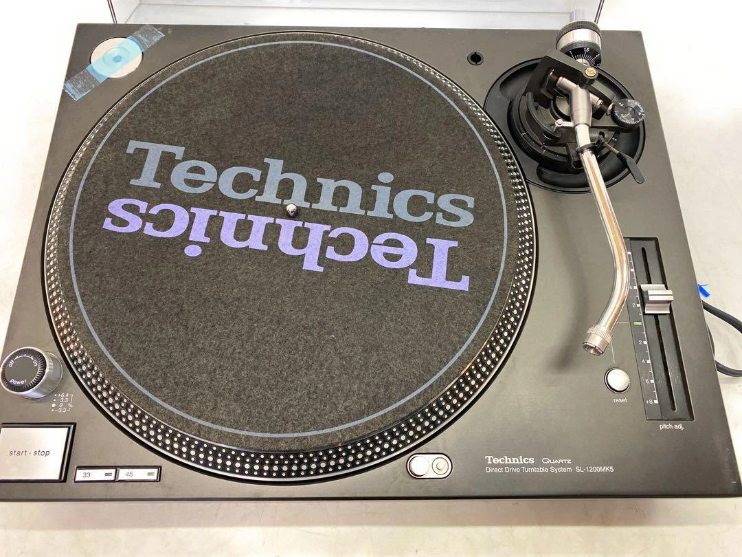 Technics SL-1200MK5 Silver Direct Drive DJ Turntable System Black