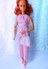 Top, Capri Pants, Handbag And Shoes For Curvy Doll 11.5 Doll 30cm Doll Pink