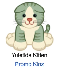 Webkinz Classic Yuletide Kitten Code Only - Virtual Pet Kinz Christmas Promo