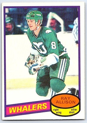 1980-81 O-Pee-Chee Ray Allison Rookie Hartford Whalers #126