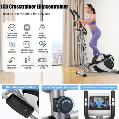 Crosstrainer Ellipsentrainer mit LCD Display Heimtrainer Stepper Sport Home