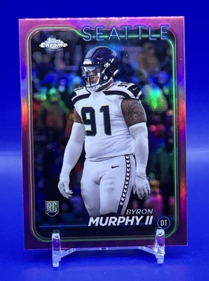 2024 Topps Chrome Football Byron Murphy II Pink Refractor Parallel #297 Rookie