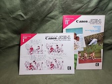 Vintage 2 Part Canon AE-1 Camera Owner Operational English Instruction Manual