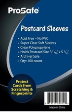 1000 200 1200 / 1,200 NEW Pro Safe Postcard Sleeves - Free Ship