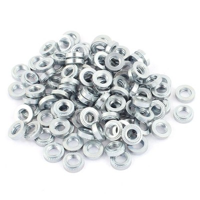 M4-0 Knurled Metal Self Clinching Nut Fastener 100pcs for 0.8mm Thick Thin Plate