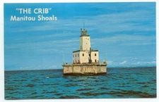 Lake Michigan Lighthouse Manitou Islands Shoals Postcard