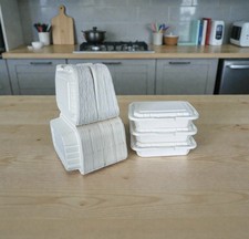 Food Containers Compostable 9x6” 250 Pack Eco Clamshell Boxes Bagasse Takeaway