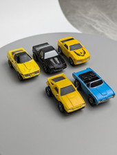 Vintage 1:64 Diecast Sports Cars Lot of 6 Corvette Camaro Yellow Black Blue Toy