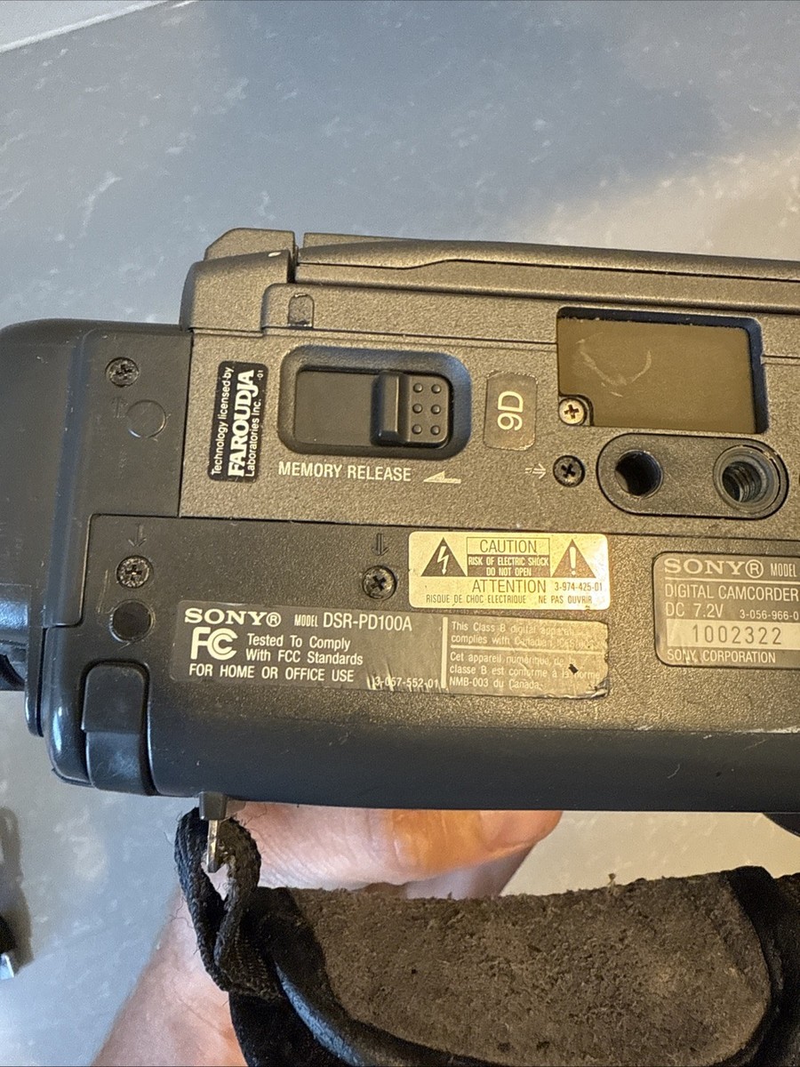 Sony DSR-PD100A Compact Professional DV With 2 Batteries Tested