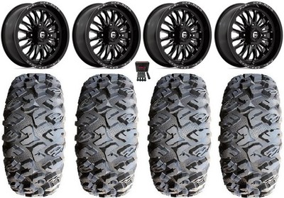 Fuel ARC 18'' Wheels Black 33'' MotoClaw Tires Honda Pioneer 1000 / Talon