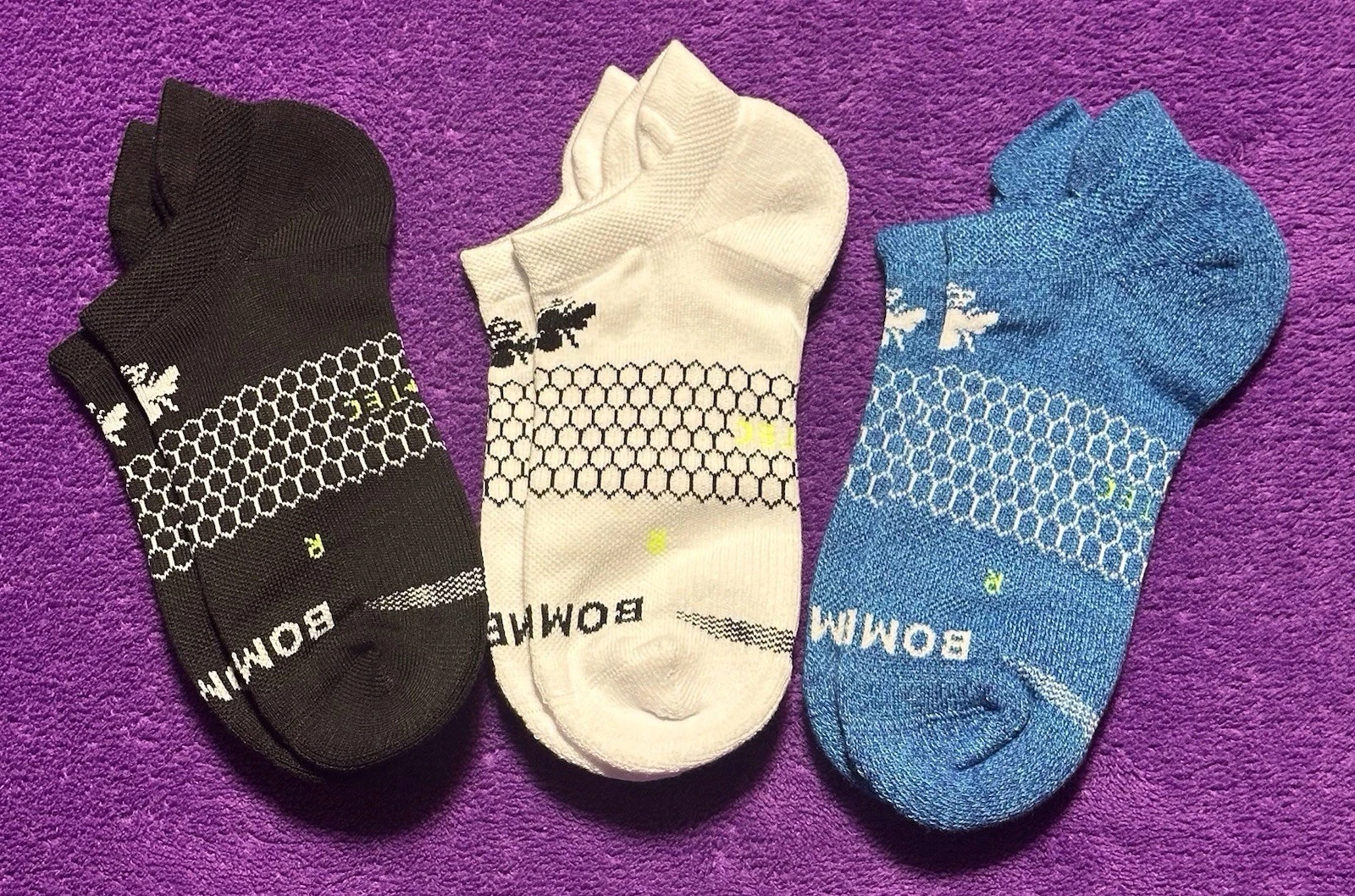 Bombas 3-Pack Unisex Ankle Socks Multicolor Medium NWT