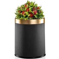 2.6 Gal Outdoor Dog Poop Trash Can - Pet Waste Container with Lid - Grey