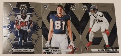 3 Card Lot-Houston Texans Panini Mosaic   (A. Johnson, Higgins RC, Stingley Jr)