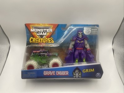 Spin Master Monster Jam CREATURES Grave Digger  & Grim Monster Truck New Sealed