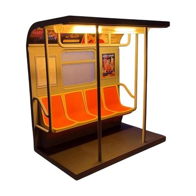 NYC Subway Train Lamp - 3D Printed Vintage New York Subway Train Night Light