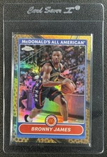 BRONNY JAMES 2023-24 TOPPS CHROME MCDONALD'S AA 2007 ORANGE REFRACTOR 02/25 RC