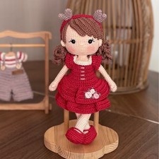 Lily Girl Crochet, Handmade Crochet Amigurumi Doll Gift, Amigurumi Doll