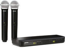 Shure BLX288/PG58 Dual Channel Wireless Handheld Microphone System - H11 Band
