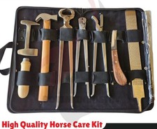 Professional Heavy Duty Farrier Tool Kit Hoof Nipper Clincher Rasp Horse Care