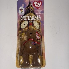TY Teenie Beanie Baby 1999 McDonalds Britannia The Brown Bear New in Package