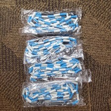 Beaded Jump Rope Lot Of 4 Blue White Segmented Skipping Ropes Fitness Training