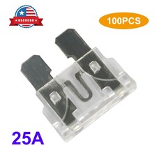 100x 25 Amp ATC/ATO Standard Regular Fuse Blade 25A for Car Boat