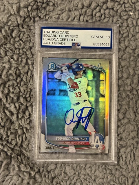 2025 Bowman Chrome Eduardo Quintero Refractor PSA 10 Auto /499 BCP-115