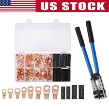 Cable Lugs Copper Ring Crimp Terminal Car Battery Wire Connectors/Plier 280PCS