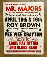 ROY BROWN PEE WEE CRAYTON Original 1980 Boxing Style Concert Poster RARE Blues