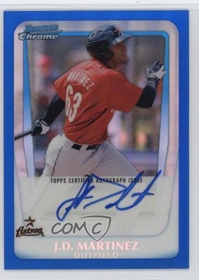 2011 Bowman Chrome Prospects Blue Refractor /150 JD Martinez Rookie Auto RC 3n9